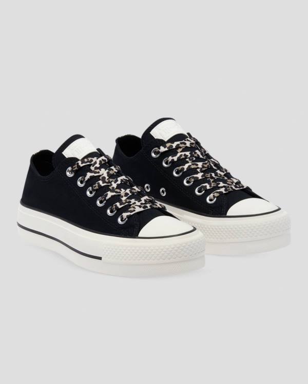 Zapatillas Bajas Converse Chuck Taylor Lift Archive Print Platform Negras | CV-945HFK