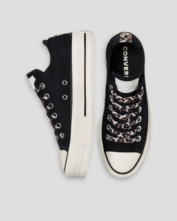 Zapatillas Bajas Converse Chuck Taylor Lift Archive Print Platform Negras | CV-945HFK