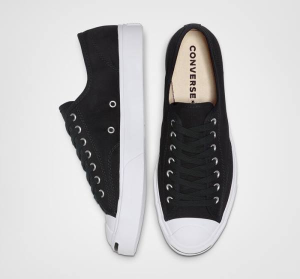 Zapatillas Bajas Converse Jack Purcell Canvas Negras Blancas | CV-408ZEO