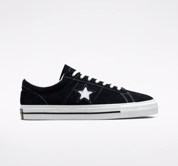 Zapatillas Bajas Converse One Star Negras Blancas | CV-759VGE