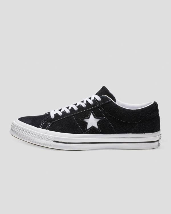 Zapatillas Bajas Converse One Star Premium Suede Negras | CV-846XYO