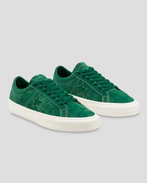 Zapatillas Bajas Converse One Star Pro Pigskin Suede Verde | CV-568KDP