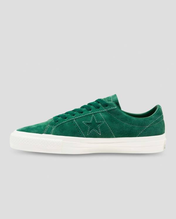 Zapatillas Bajas Converse One Star Pro Pigskin Suede Verde | CV-568KDP