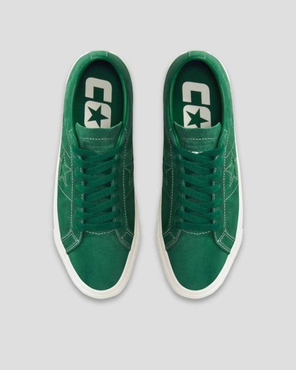 Zapatillas Bajas Converse One Star Pro Pigskin Suede Verde | CV-568KDP