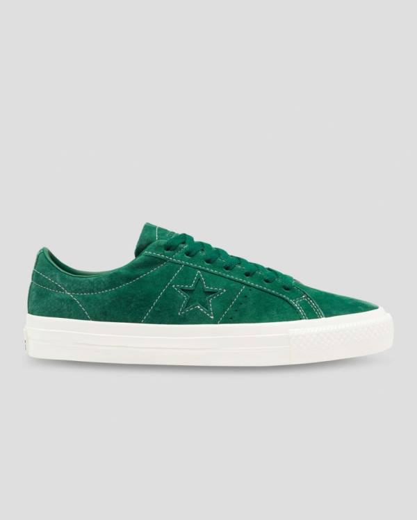 Zapatillas Bajas Converse One Star Pro Pigskin Suede Verde | CV-568KDP