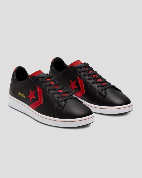 Zapatillas Bajas Converse Pro Cuero Bleeding Colours Negras | CV-568PUF