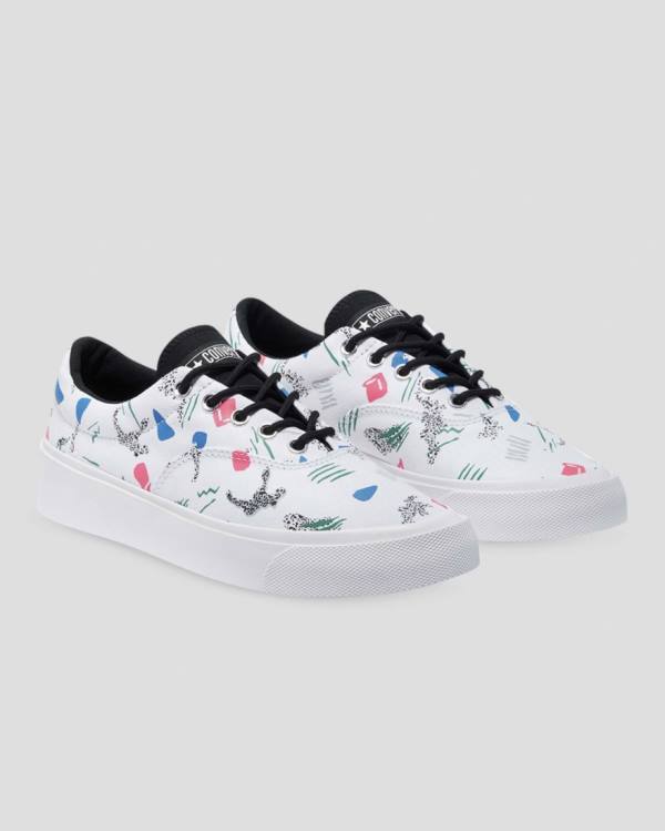 Zapatillas Bajas Converse Skid Grip 80s Archive Print Blancas | CV-871RGE