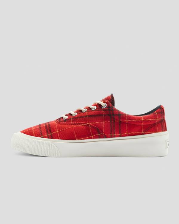 Zapatillas Bajas Converse Skidgrip Twisted Plaid Rojas | CV-079PKA