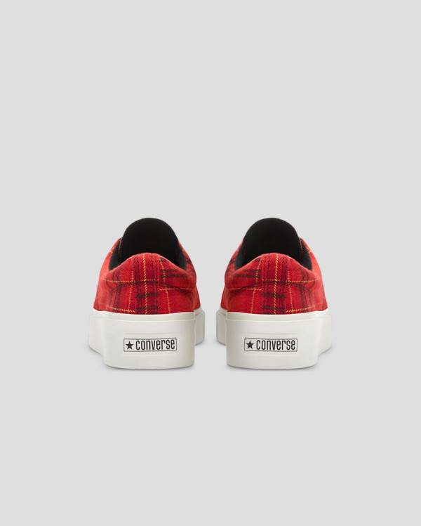 Zapatillas Bajas Converse Skidgrip Twisted Plaid Rojas | CV-079PKA