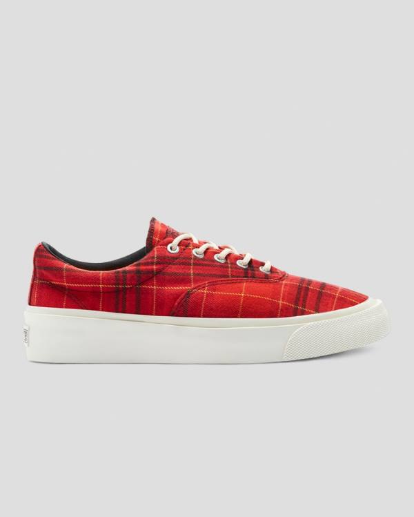 Zapatillas Bajas Converse Skidgrip Twisted Plaid Rojas | CV-079PKA