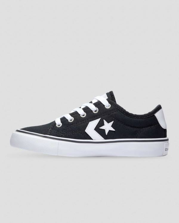 Zapatillas Bajas Converse Star Replay Webbed Canvas Negras | CV-651QOH