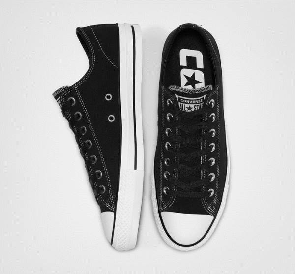 Zapatillas Skate Converse CONS Chuck Taylor All Star Pro Suede Negras Blancas | CV-630CFL