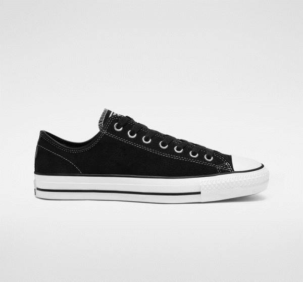 Zapatillas Skate Converse CONS Chuck Taylor All Star Pro Suede Negras Blancas | CV-630CFL