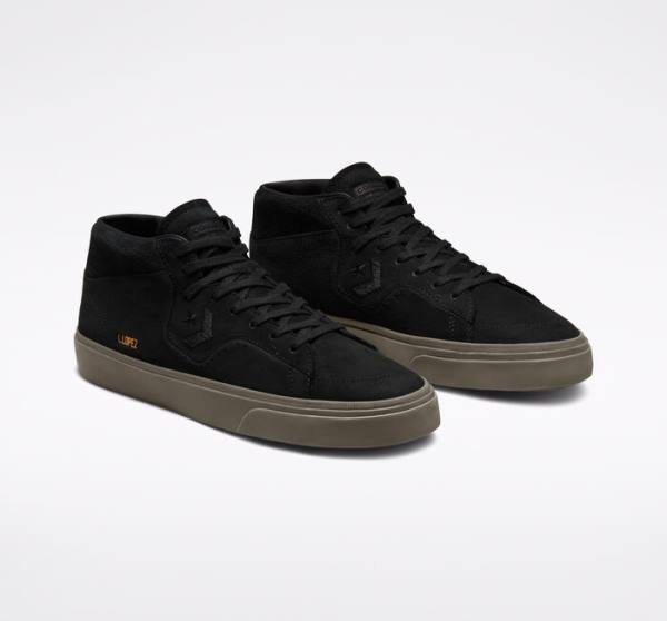 Zapatillas Skate Converse CONS Louie Lopez Pro Nubuck Cuero Negras Marrones Claro | CV-243GDV