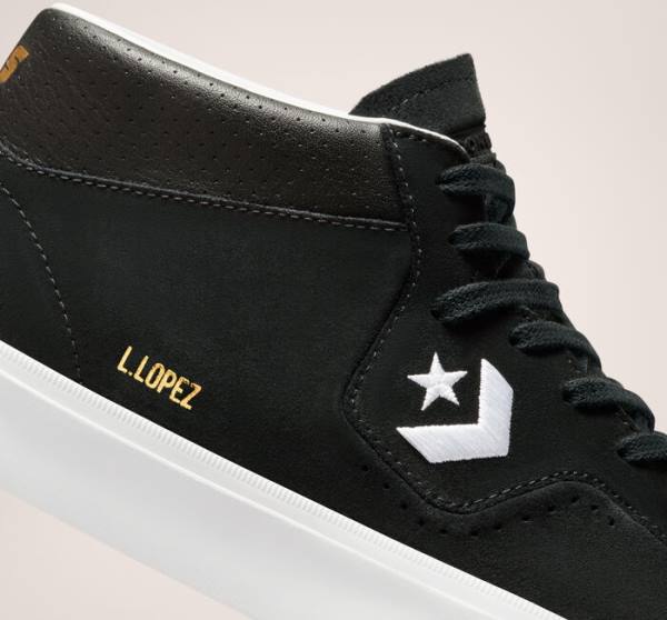 Zapatillas Skate Converse CONS Louie Lopez Pro Mid Negras Blancas | CV-481PCI